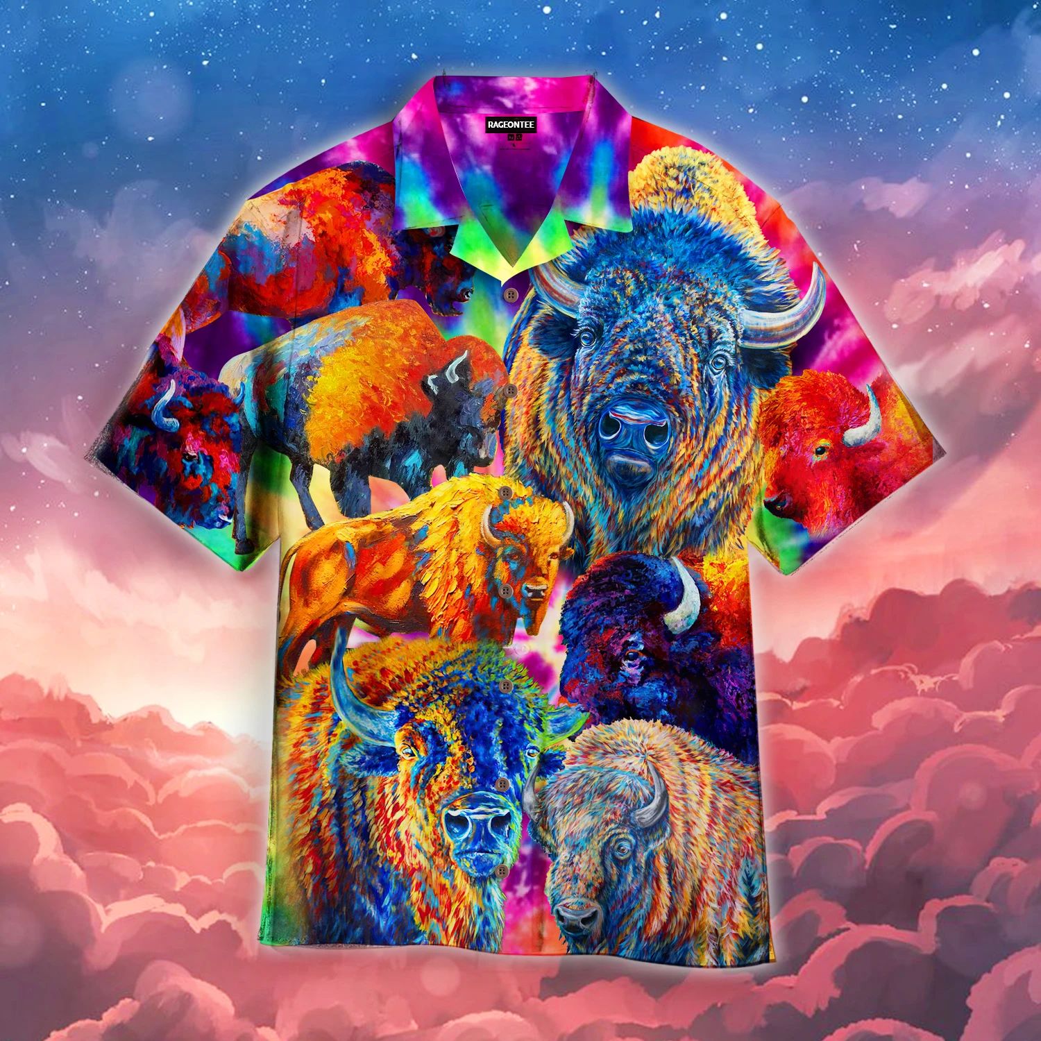 Colorful Bisons Jungle Hawaiian Shirt Unisex Adult Hw4652