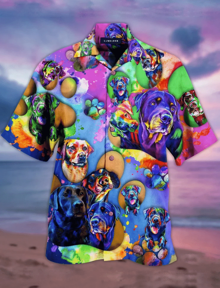 Colorful Rottweiler Hawaiian Shirt Unisex Adult Hw3518