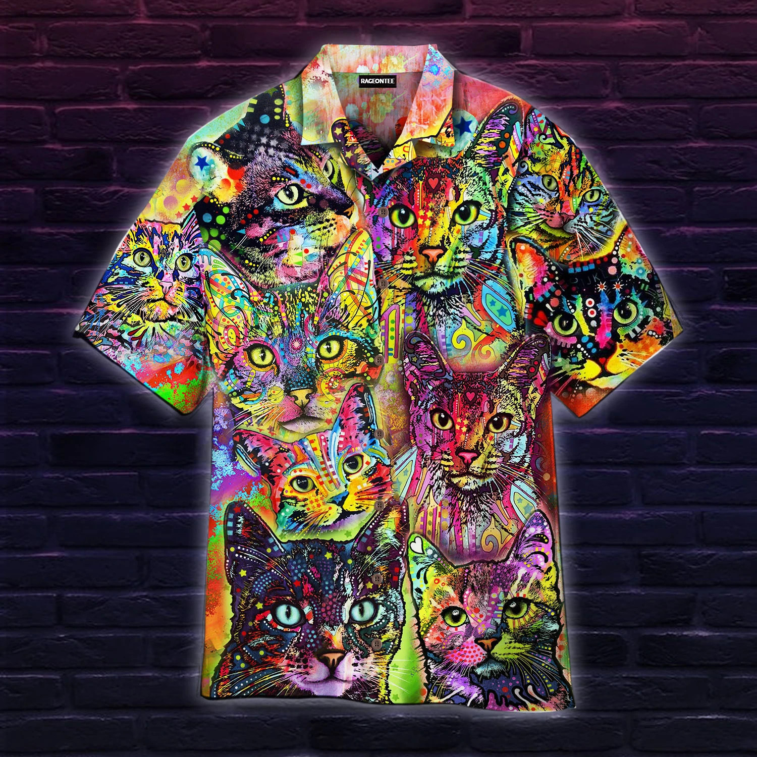Corlorful Cats Hawaiian Shirt  Unisex  Adult  Hw4677