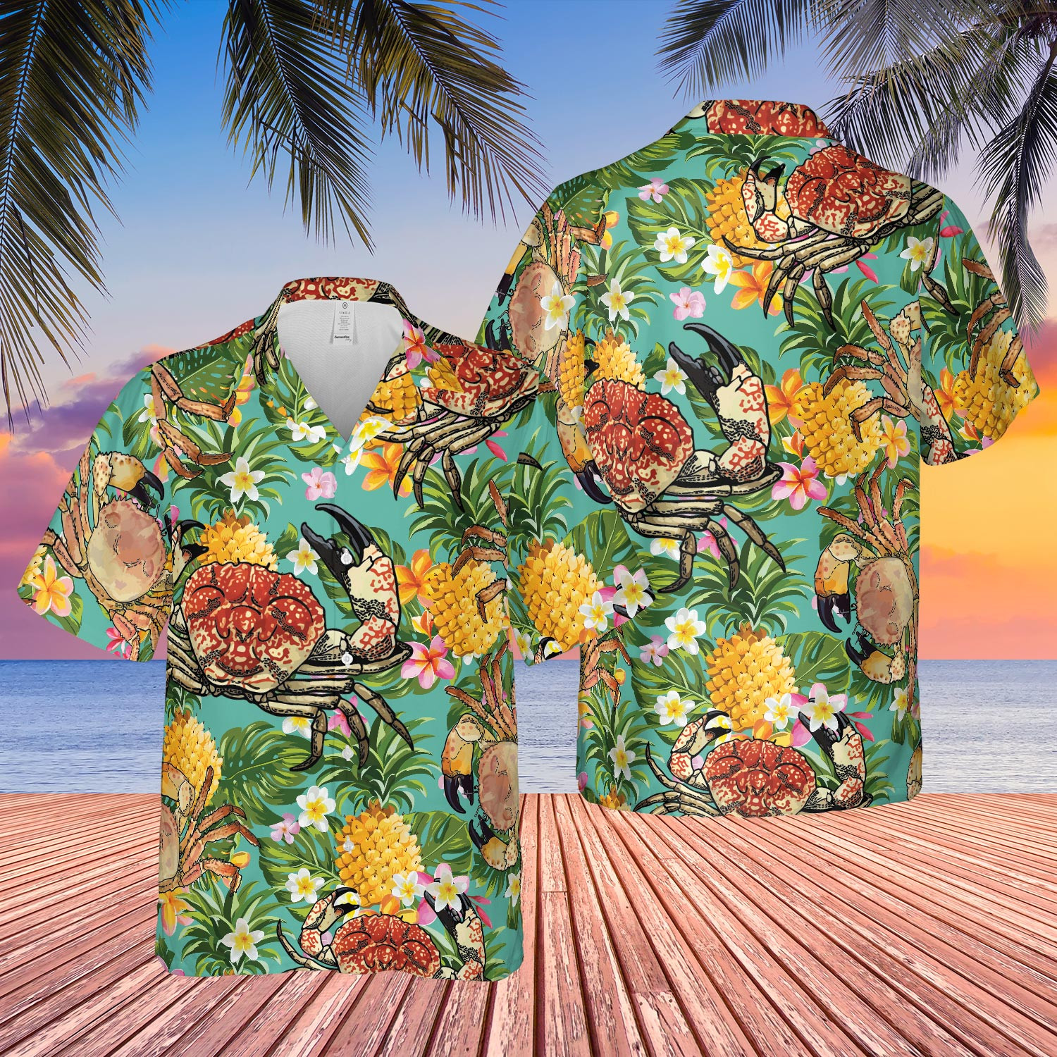 Crab Hawaiian Shirt  Unisex  Adult  Hw4629