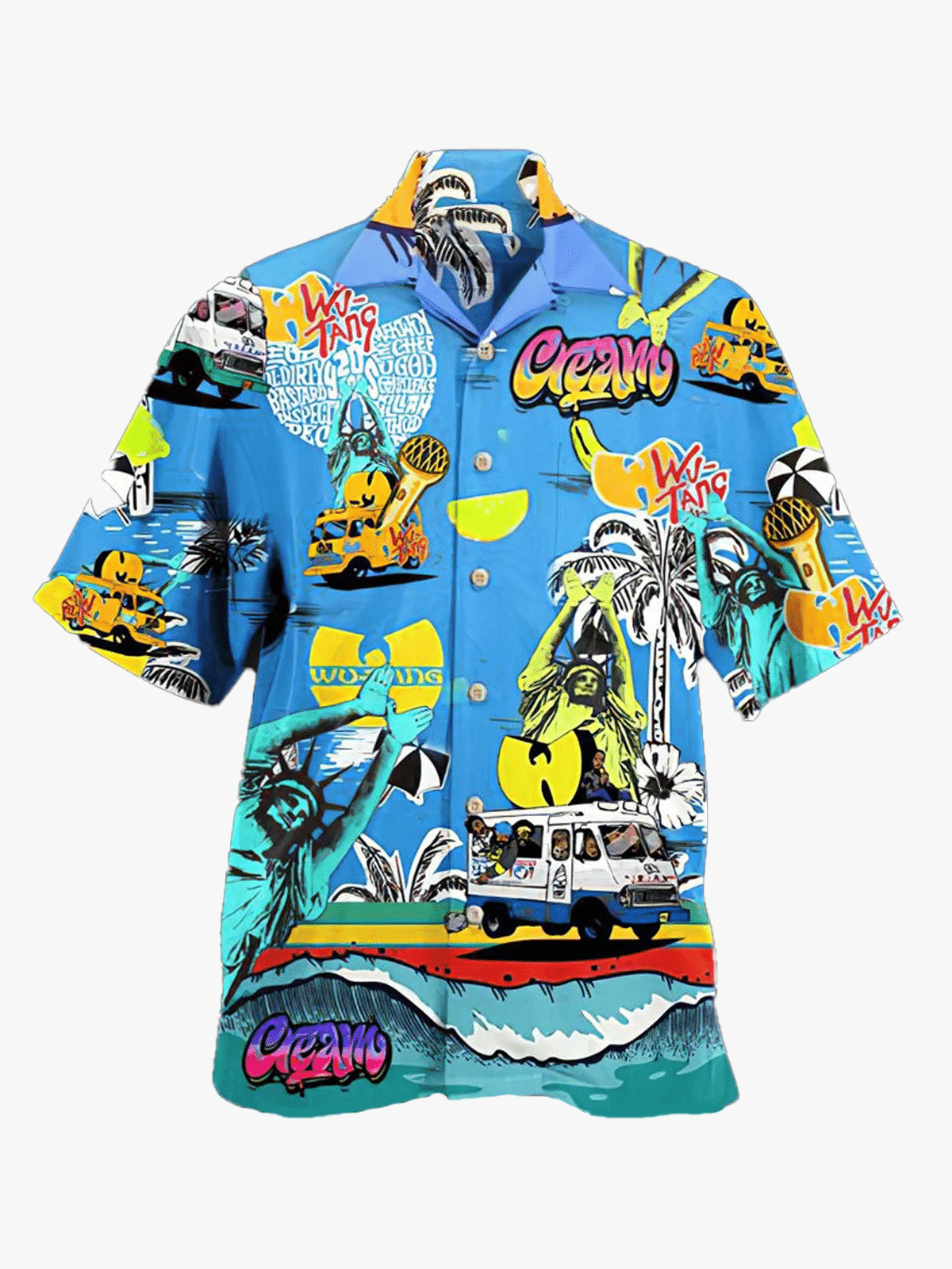 Cream Hawaiian Shirt  Unisex  Adult  Hw4110