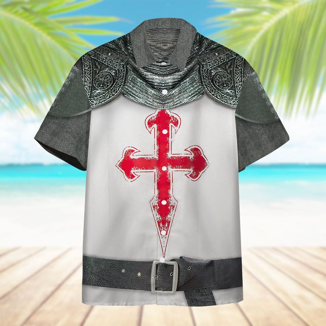 Crusader Knight Armour Hawaiian Shirt Unisex Adult Hw4160