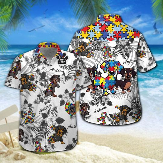 Dachshund - Autism GLS400 Hawaiian Shirt
