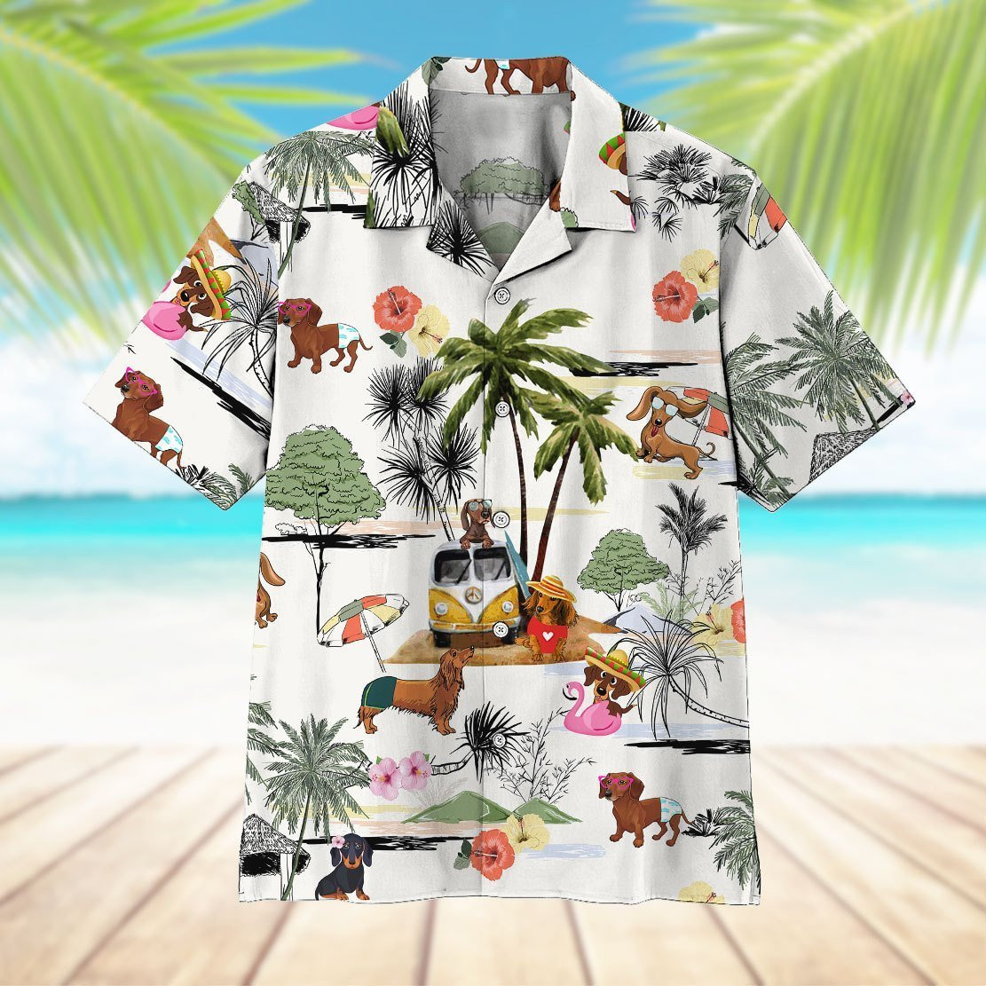 Dachshund Hawaiian Shirt  Unisex  Adult  Hw4403