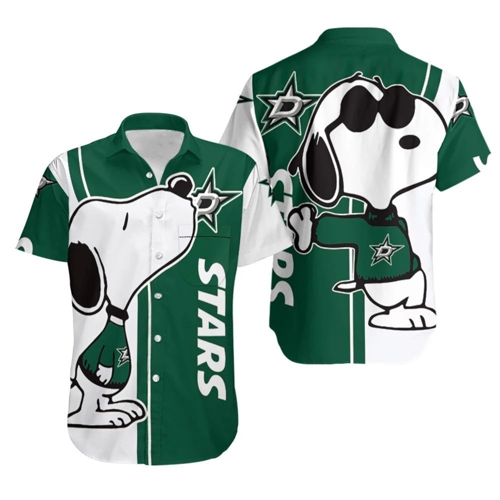 Dallas Stars Snoopy Lover 3D Printed Hawaiian Shirt Combo Beach