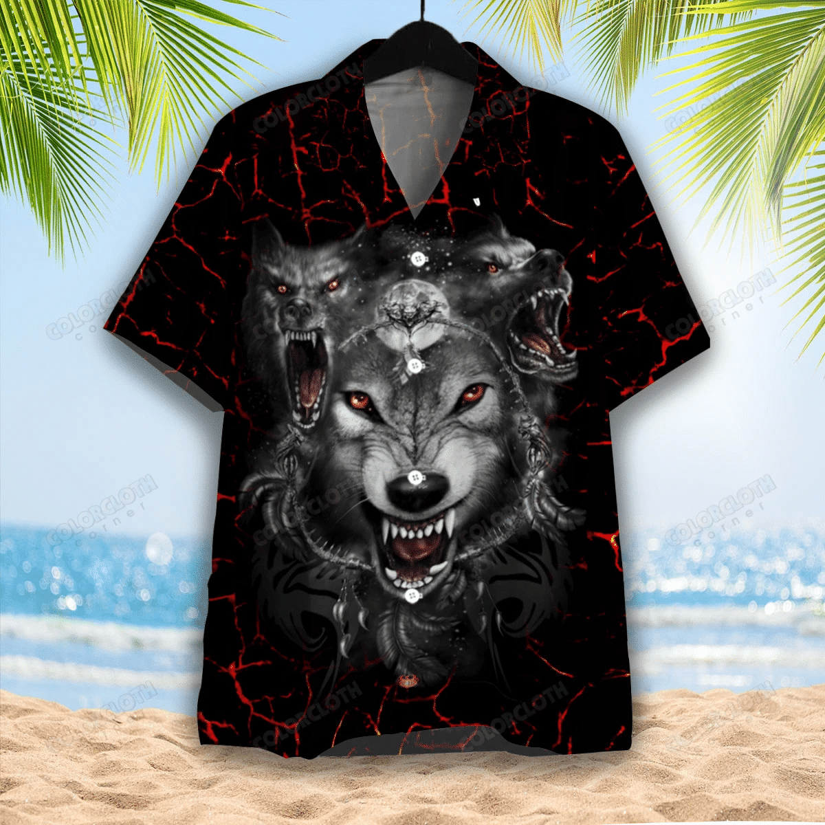 Dark Wolf Hawaiian Shirt Tv055885