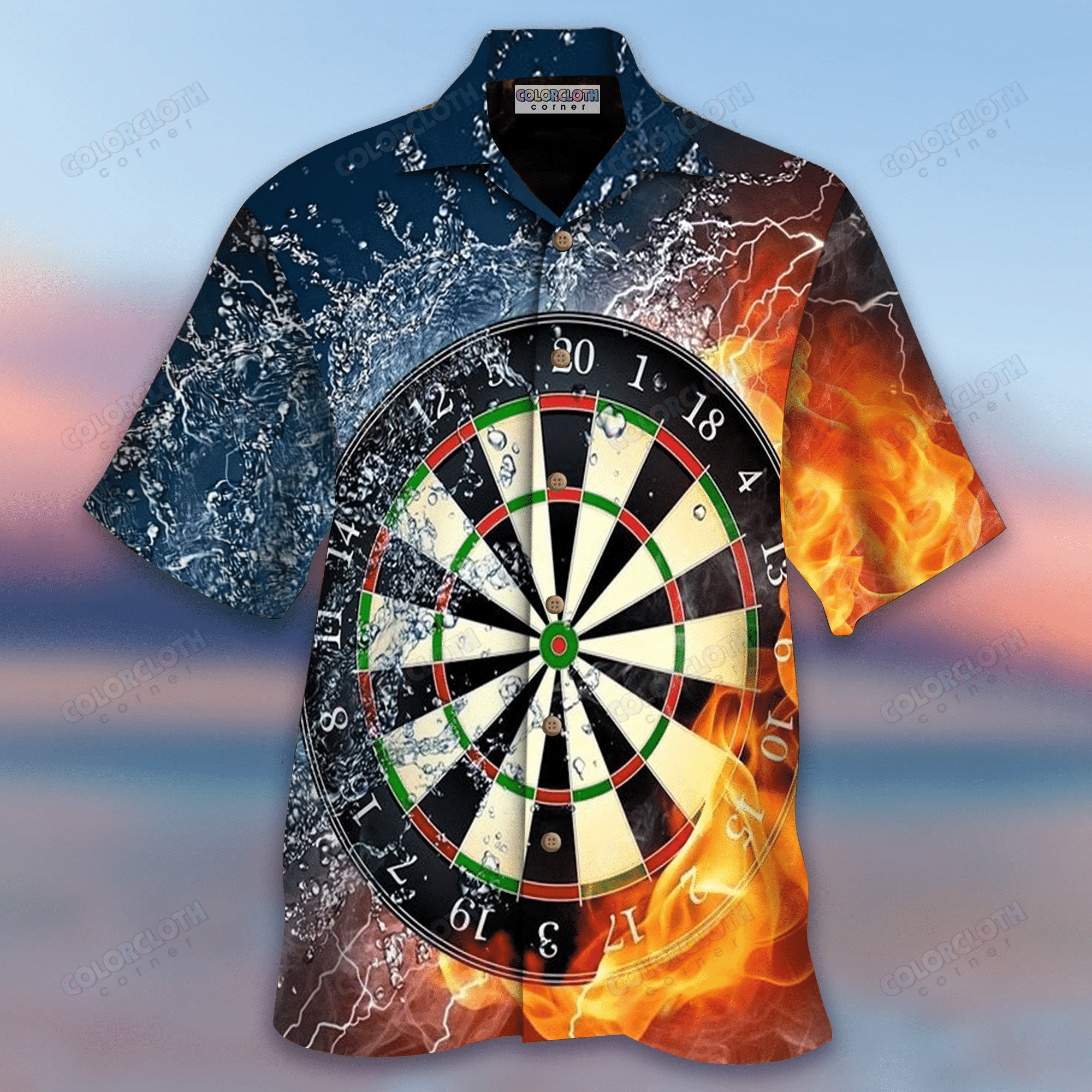 Darts Fire  Water Hawaiian Shirt Tv134023