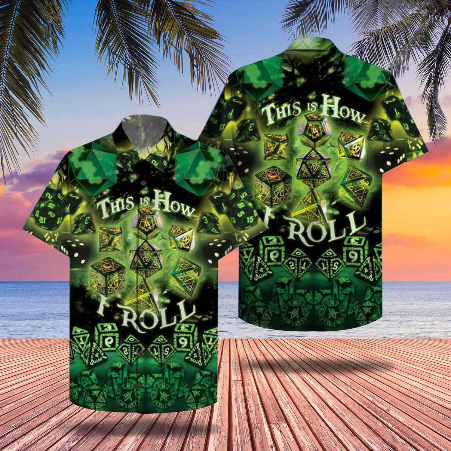 Dd Hawaiian Shirt This Is How I Roll Dungeons And Dragons Game Dnd Aloha Shirt