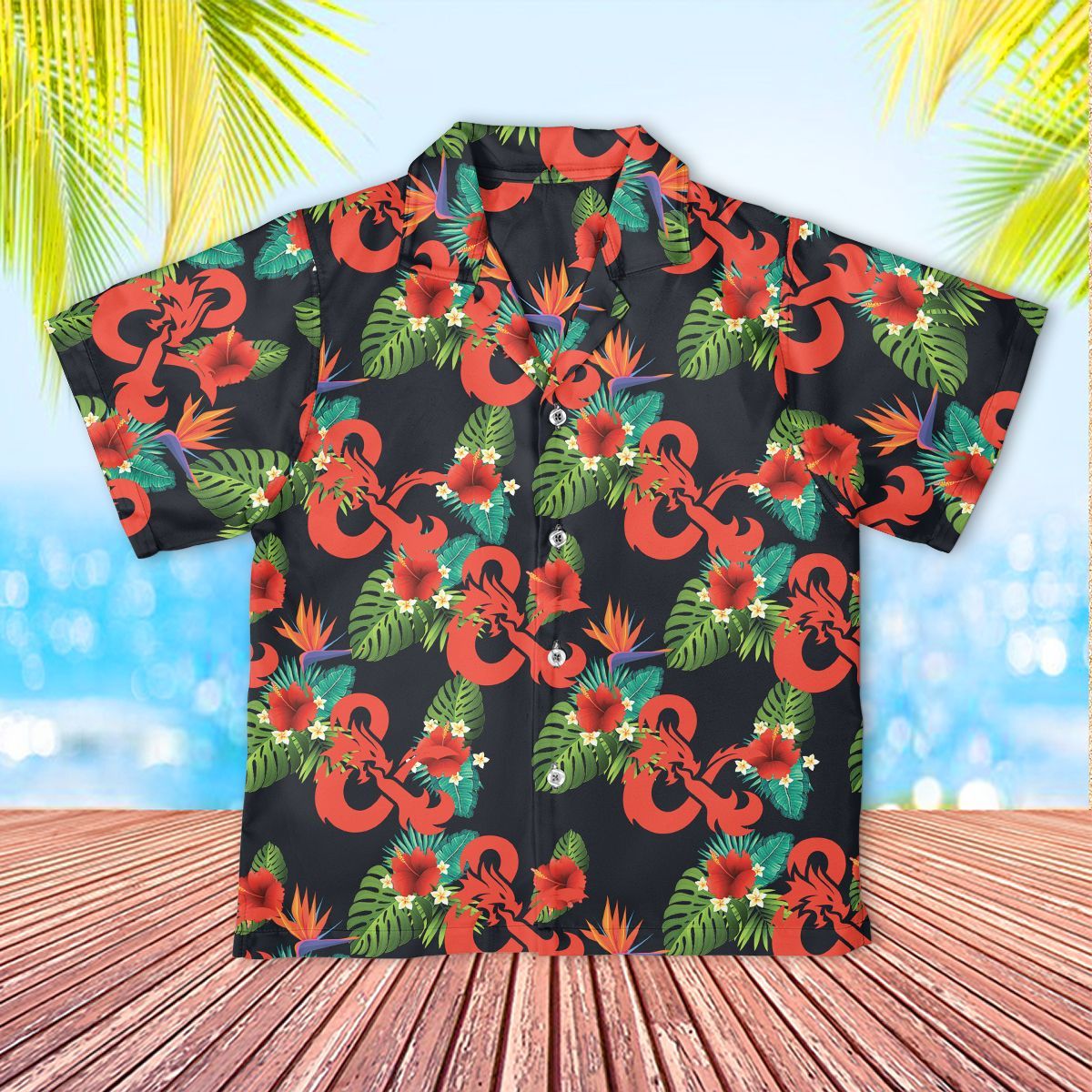 Dd Kids Hawaiian Shirt Tropical Dungeons  Dragons Boys Hawaiian Aloha Shirt Outfit