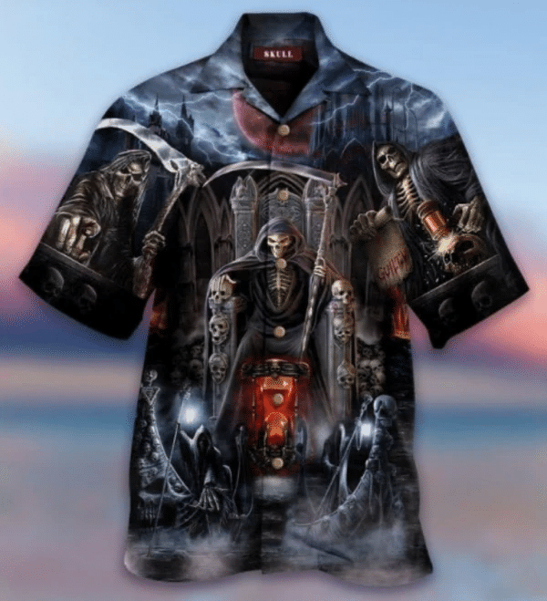 Death Will Have His Day Hawaiian Shirt  Unisex  Adult  Hw5968