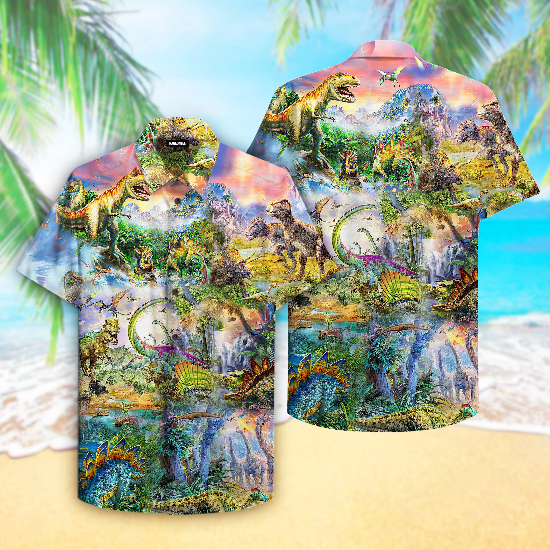 Dinosaur Island Hawaiian Shirt  Unisex  Adult  Hw4209