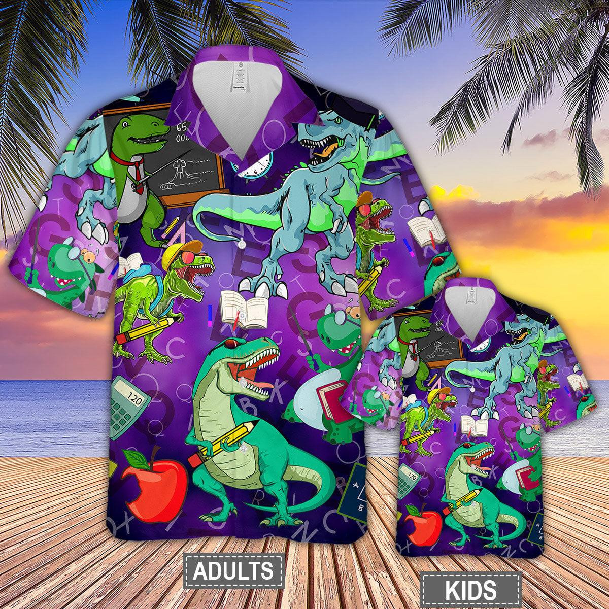 Dinosaurs World Summer Hawaiian Aloha Shirts Xh
