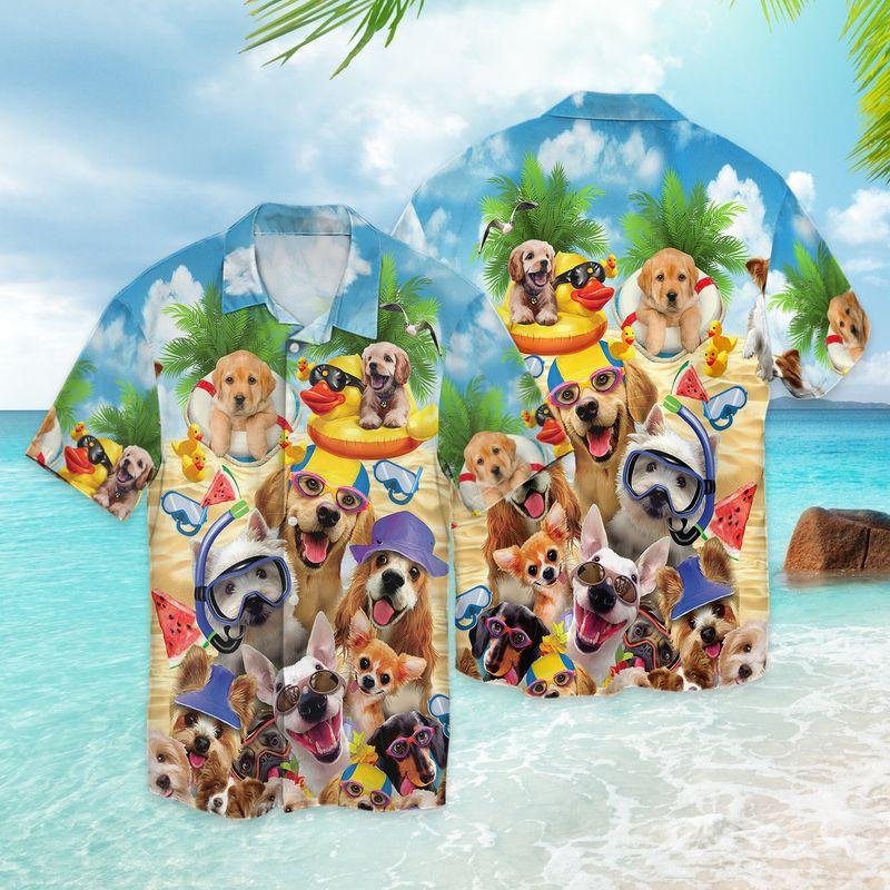 Dog Beach Hawaiian Shirt  For Men _amp Women  Adult  Hw7312