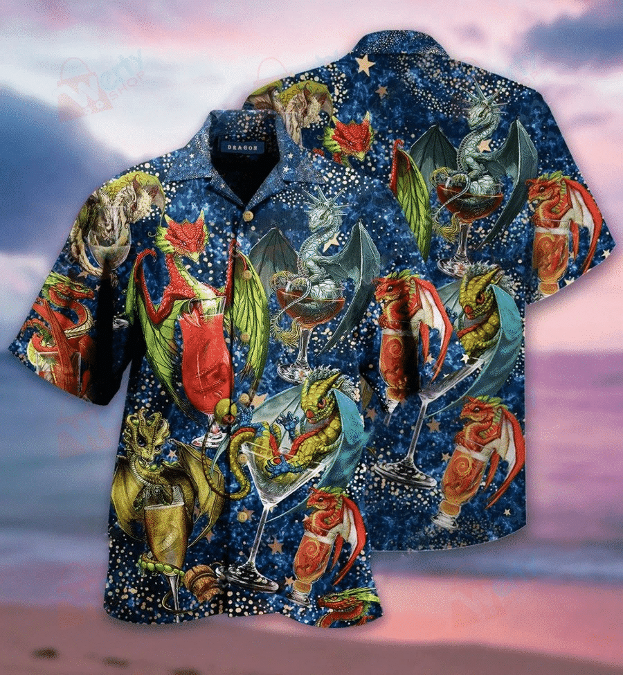 Dragon Cocktail Hawaiian Shirt  Unisex  Adult  Hw2147