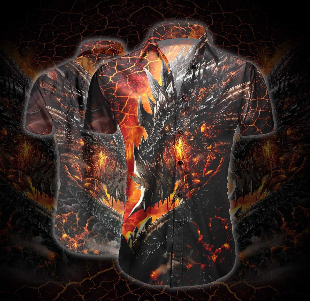 Dragon Lava Hawaiian Shirt  Unisex  Adult  Hw2709