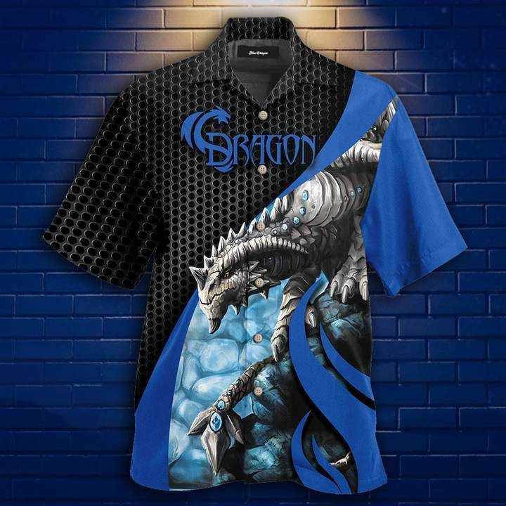 Dragon Snappy Blue Hawaiian Shirt Unisex Adult Hw3314