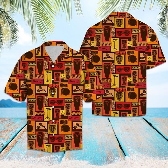 Drums Percussion Sets Hawaiian Shirt  Unisex  Adult  Hw5316