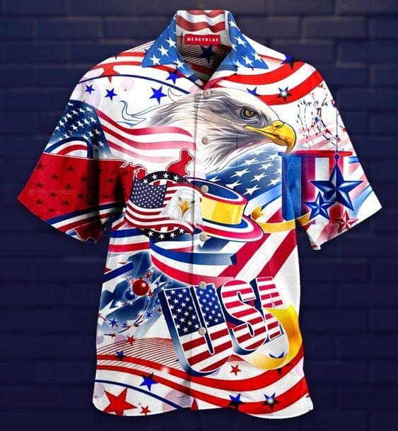 Eagle American Flag I Love My Freedom I Love My America Hawaiian Shirts Kv