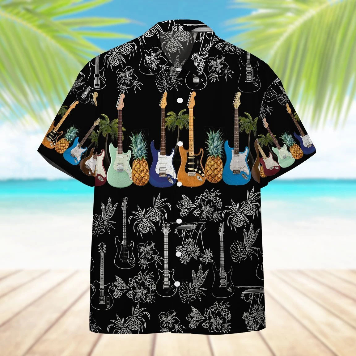 Electric Guitar Hawaiian Shirt  Unisex  Adult  Hw4605