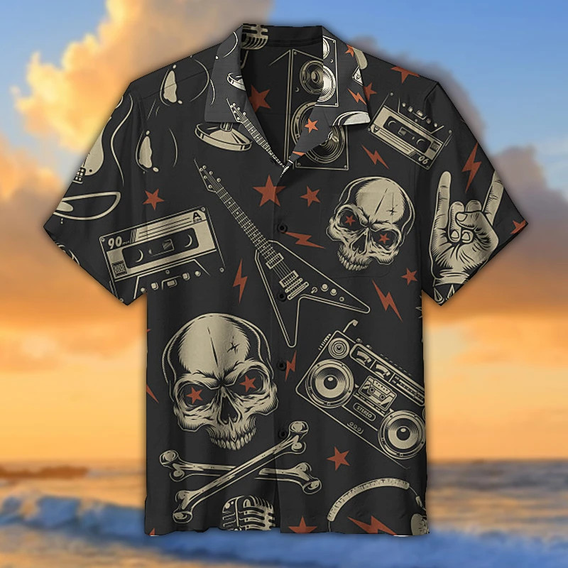 Electric Guitar Hawaiian Shirt  Unisex  Adult  Hw5672