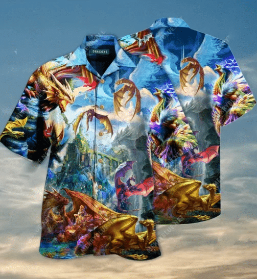 Fantasy Dragon World Aloha Hawaiian Shirts Xh