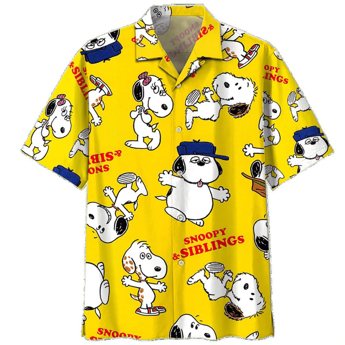 Father’S Day Gift Snoopy And Siblings Summer Time For Man And Woman Print Short Sleeve Hawaiian Shirt G95