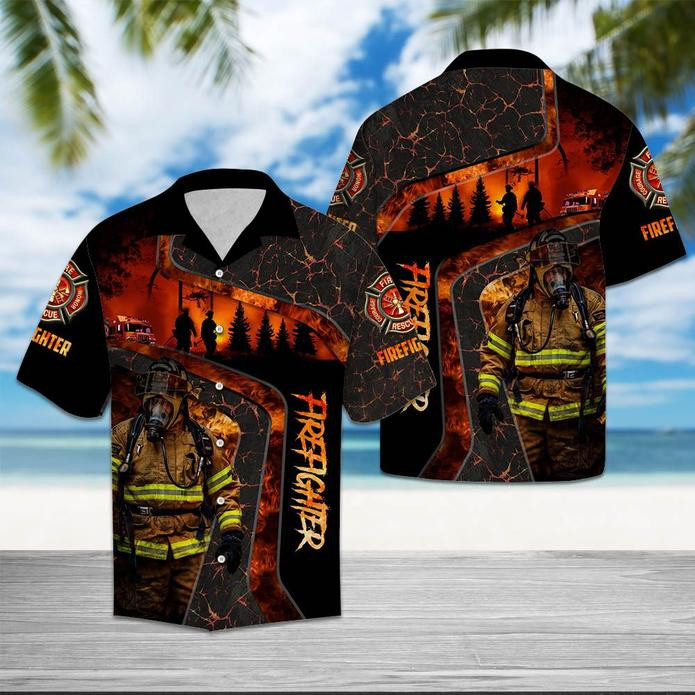 Firefighter Life Hawaiian Shirt  Unisex  Adult  Hw5887
