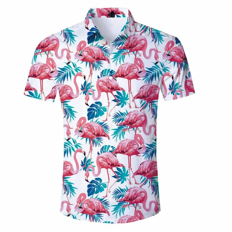 Flamingo Floral Hawaiian Shirt  Hawaiian Shirt For Men  Hawaiian Shirt For Women  Hw4441