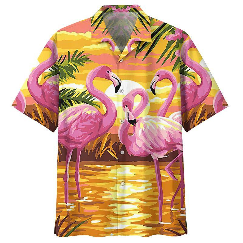 Flamingo Hawaiian Shirt  Hawaiian Shirt For Men  Hawaiian Shirt For Women  Hw3893