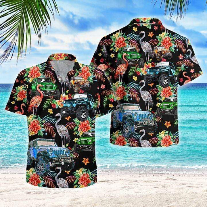 Flamingo In Summer Hawaiian Shirt  Unisex  Adult  Hw5242