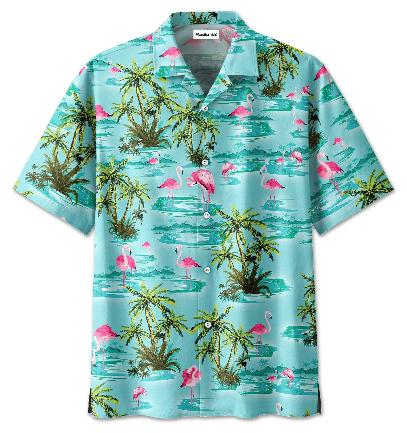 Flamingo Multi Colors Hawaiian Aloha Shirts Dh