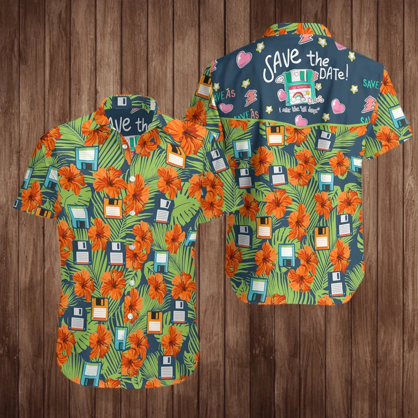 Floppy Disk Hawaiian Shirt Unisex Adult Hw1029