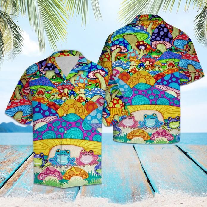 Frogs And Magic Mushrooms Hawaiian Shirt Unisex Adult Hw5515