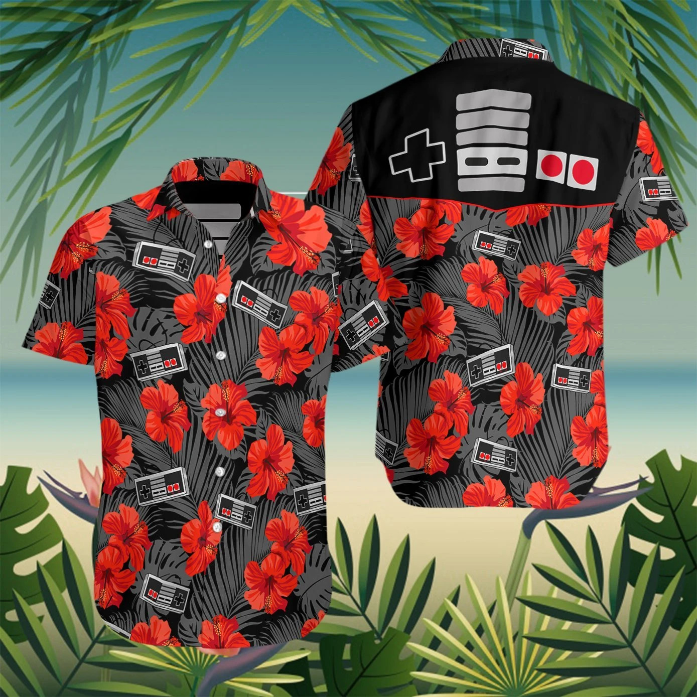 Gamepad Retro Hawaiian Shirt  Unisex  Adult  Hw1003