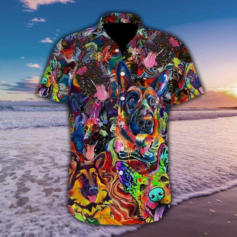 German Shepherd Dog Hawaiian Shirt  For Men _amp Women  Adult  Hw6172