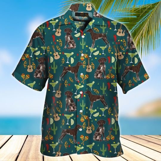 German Shorthaired Hawaiian Shirt  Unisex  Adult  Hw6041