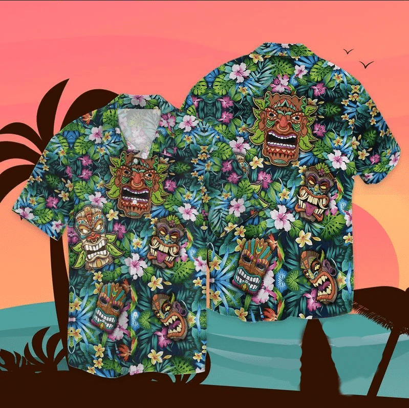 Getting Freaky At The Tiki Unisex Hawaiian Shirts