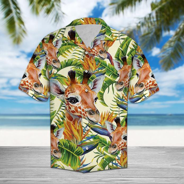 Giraffe Banana Palm Hawaiian Shirt  Unisex  Adult  Hw5526