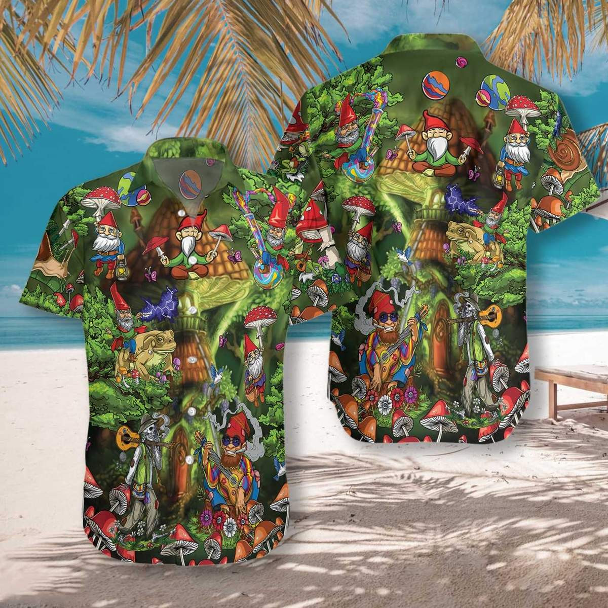 Gnome Hippie Hawaiian Shirt Unisex Adult Hw5106