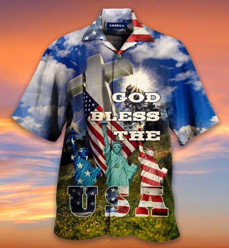 God Bless The Usa Hawaiian Shirt  Unisex  Adult  Hw2786