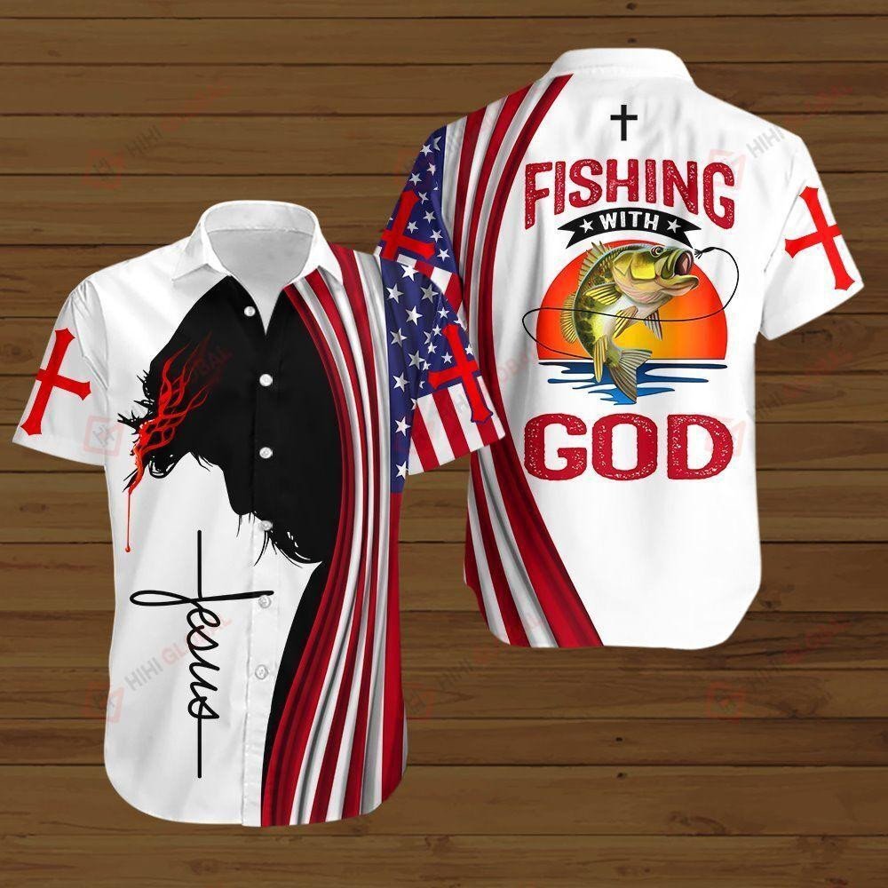 God Fishing Hawaiian Shirt  Unisex  Adult  Hw2454