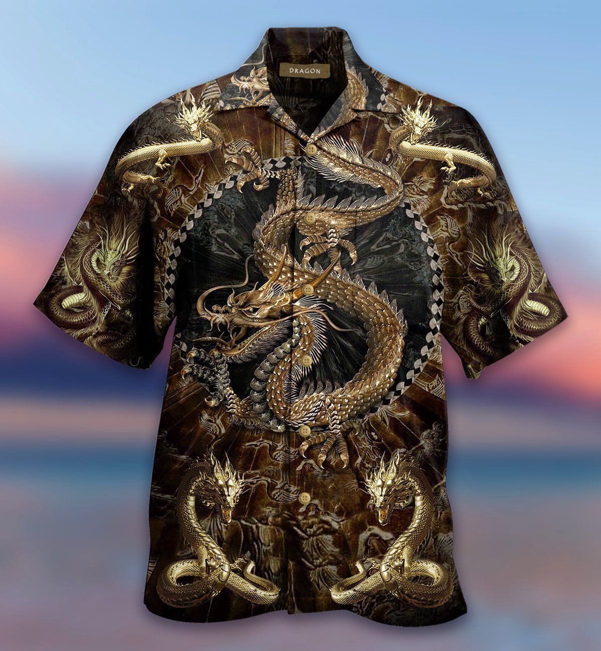 Golden Dragon Era Hawaiian Shirt  Unisex  Adult  Hw2308