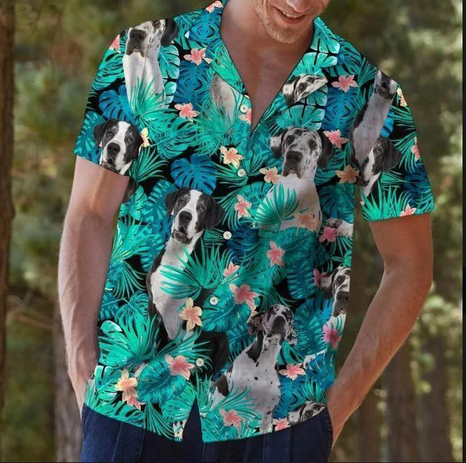 Great Dane Tropical Hawaiian Shirt Unisex Adult Hw1248