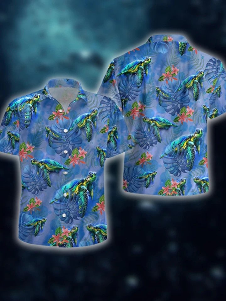 Green Turtle Hawaiian Shirt  Unisex  Adult  Hw5461