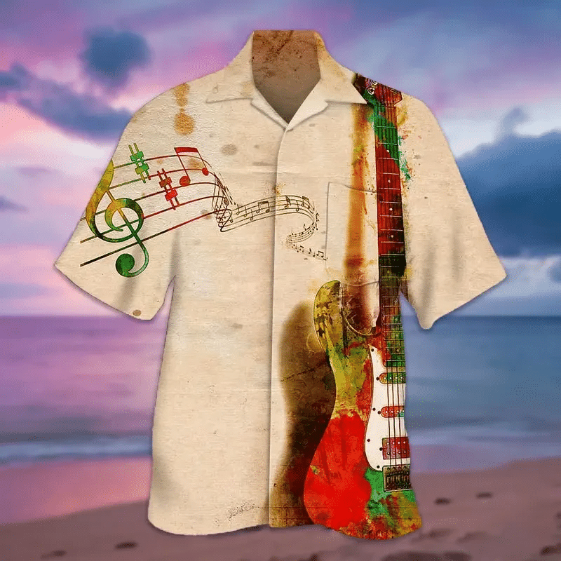 Guitar  Phonogram Hawaiian Shirt  Unisex  Adult  Hw3761