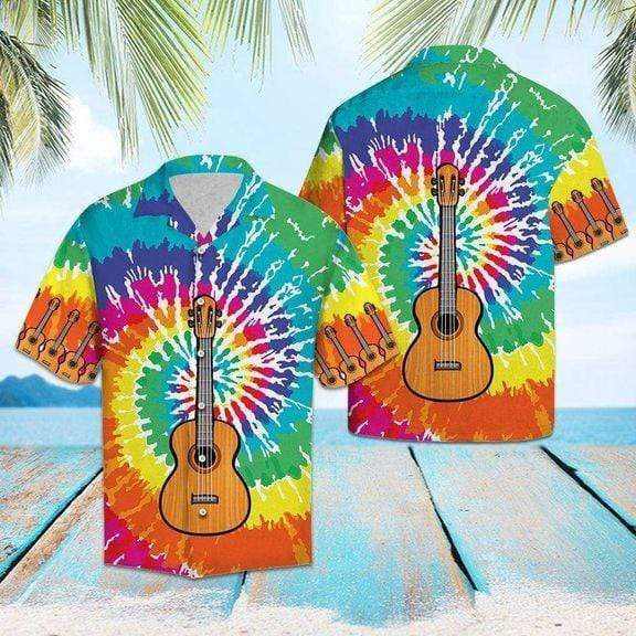 Guitar Hippie Hawaiian Shirt  Unisex  Adult  Hw2250