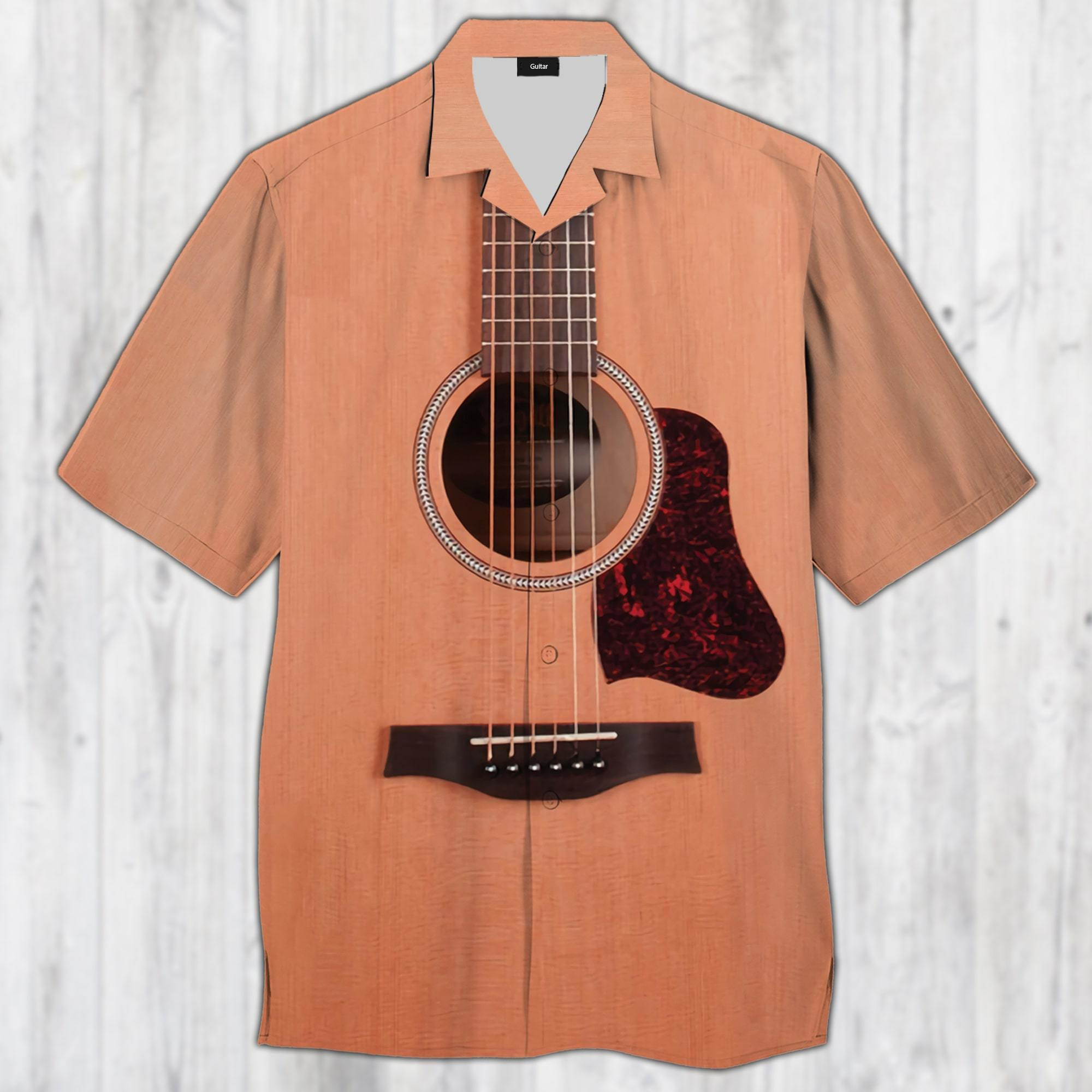 Guitar Mahogany Hawaiian Shirt  Unisex  Adult  Hw3012