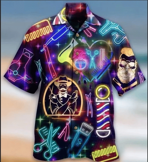 Hairdresser Neon Hawaiian Shirt  Unisex  Adult  Hw3876