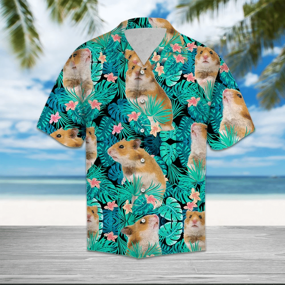 Hamster Tropical Hawaiian Shirt Unisex Adult Hw1147