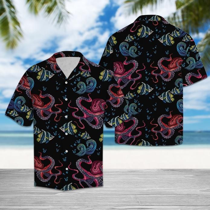 Happy Octopus Hawaiian Shirt  Unisex  Adult  Hw5509